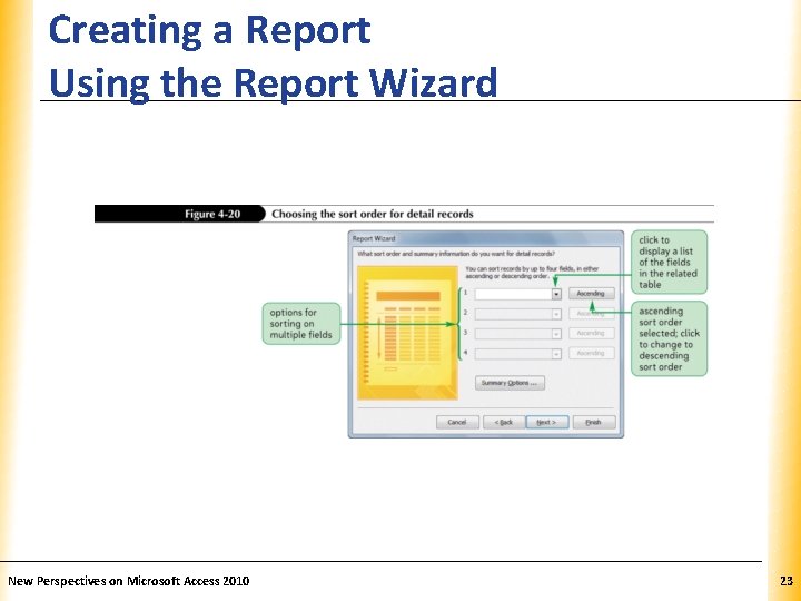 Creating a Report Using the Report Wizard New Perspectives on Microsoft Access 2010 XP