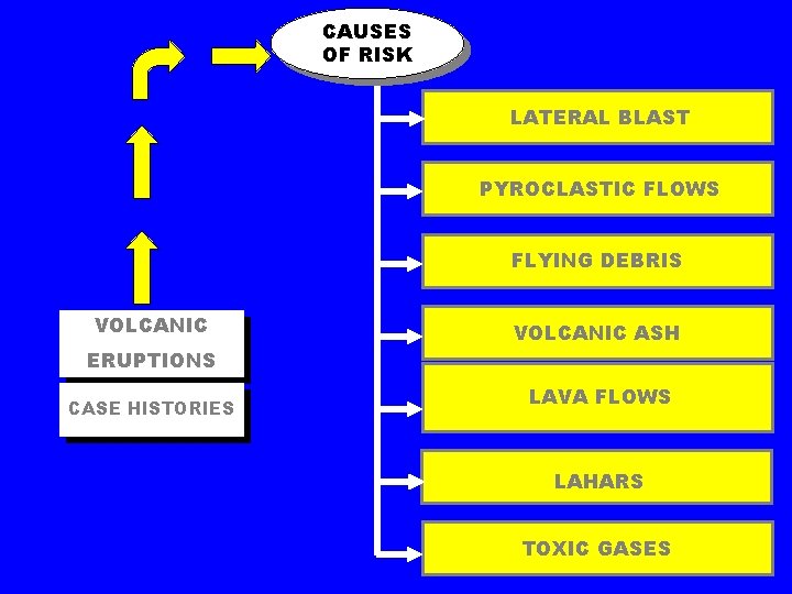 CAUSES OF RISK LATERAL BLAST PYROCLASTIC FLOWS FLYING DEBRIS VOLCANIC ASH ERUPTIONS CASE HISTORIES