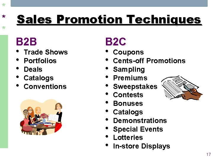 * * * Sales Promotion Techniques B 2 B • • • Trade Shows