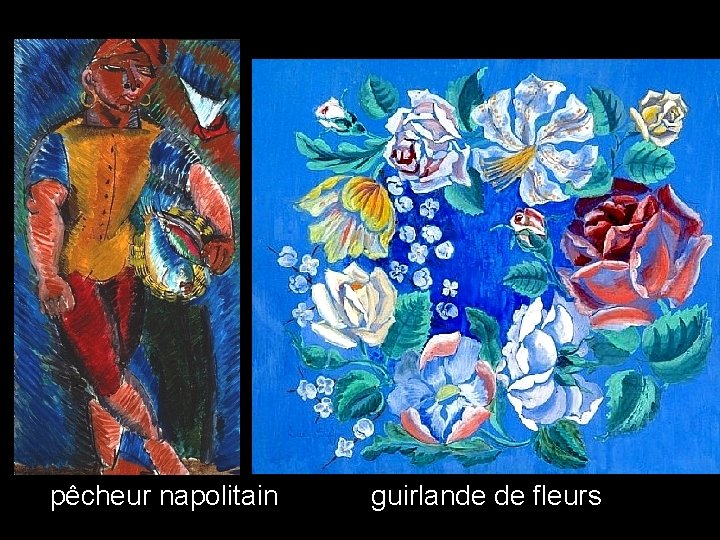 pêcheur napolitain guirlande de fleurs 