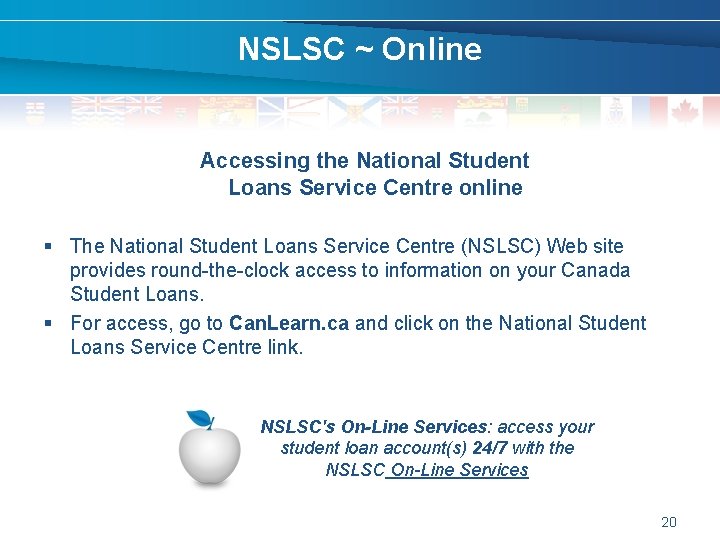 NSLSC ~ Online Accessing the National Student Loans Service Centre online § The National