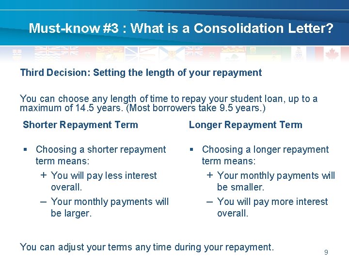Must-know #3 : What is a Consolidation Letter? Third Decision: Setting the length of