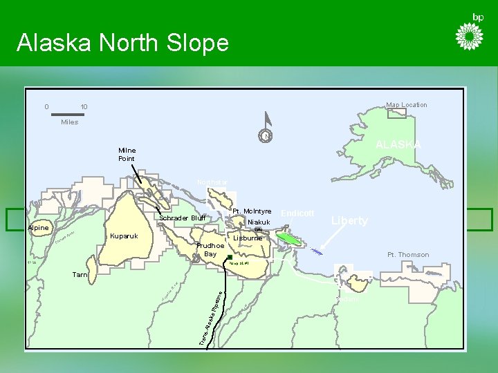 Alaska North Slope 0 Map Location 10 Miles N ALASKA Milne Point Northstar Pt.