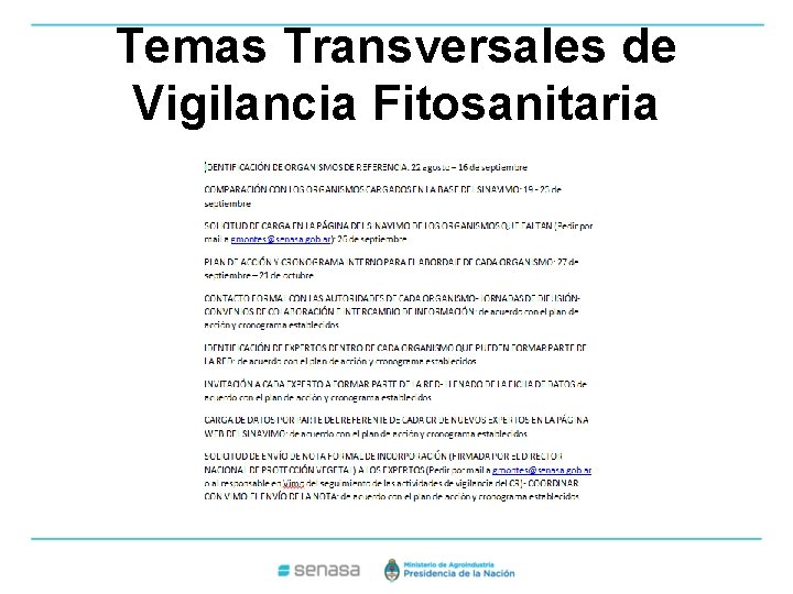 Temas Transversales de Vigilancia Fitosanitaria 