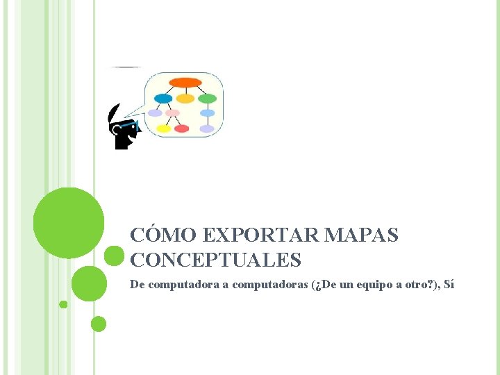 CÓMO EXPORTAR MAPAS CONCEPTUALES De computadora a computadoras (¿De un equipo a otro? ), CÓMO EXPORTAR MAPAS CONCEPTUALES De computadora a computadoras (¿De un equipo a otro? ),