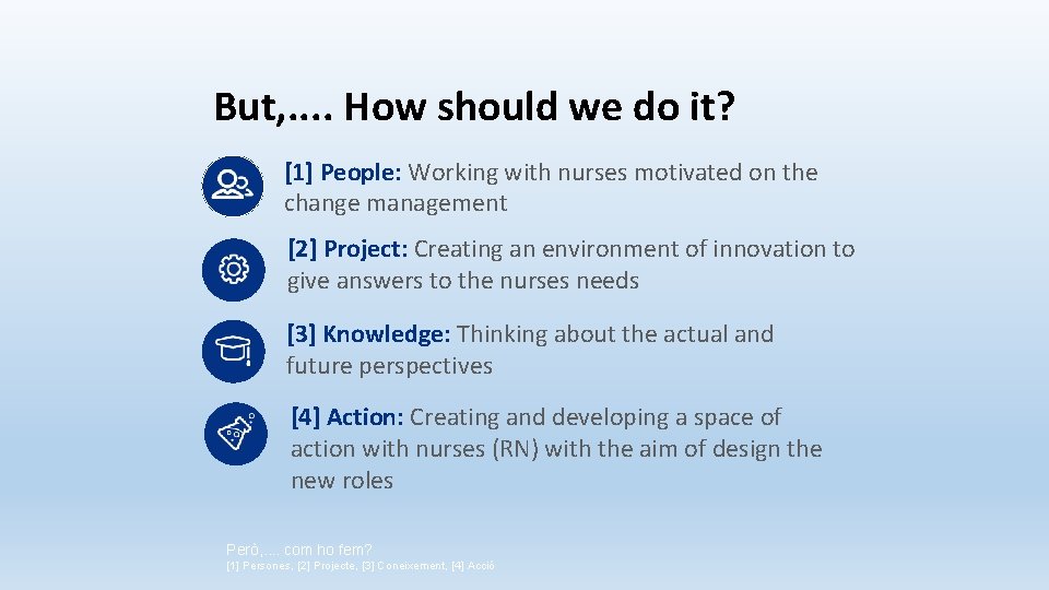 But, . . How should we do it? [1] People: Working with nurses motivated