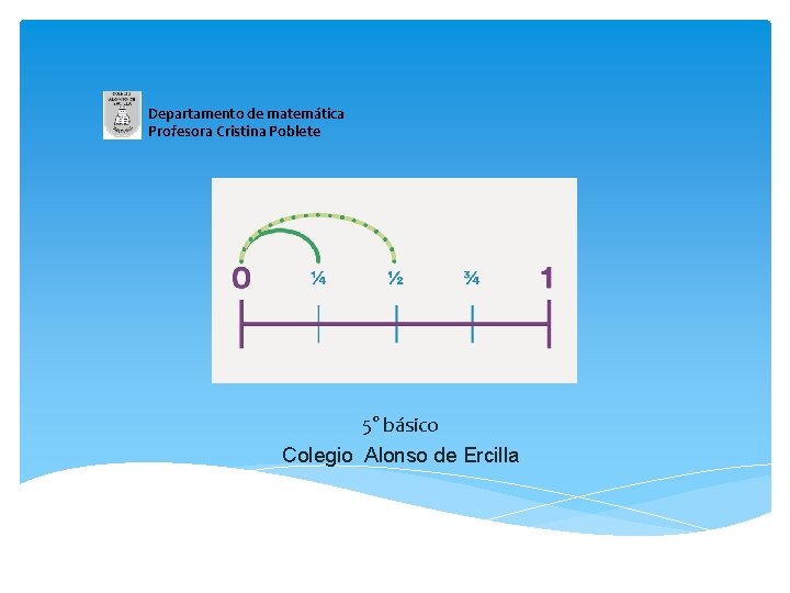  Departamento de matemática Profesora Cristina Poblete 5° básico Colegio Alonso de Ercilla 