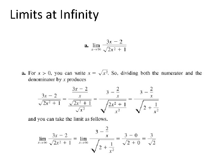 Limits at Infinity 