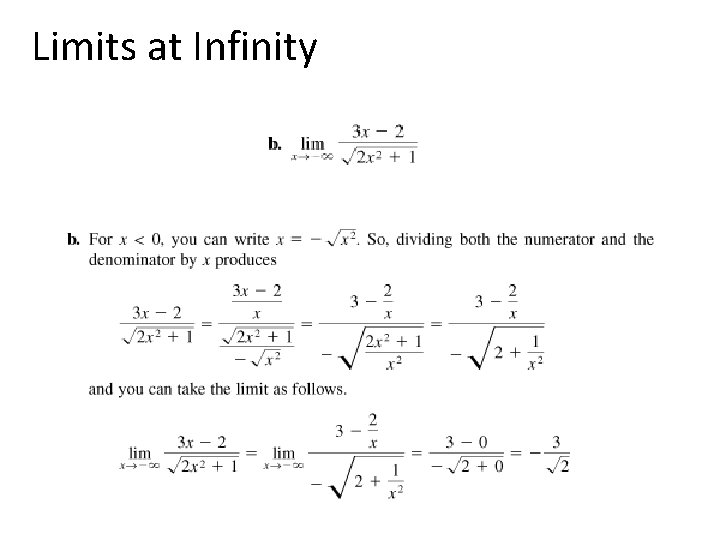 Limits at Infinity 