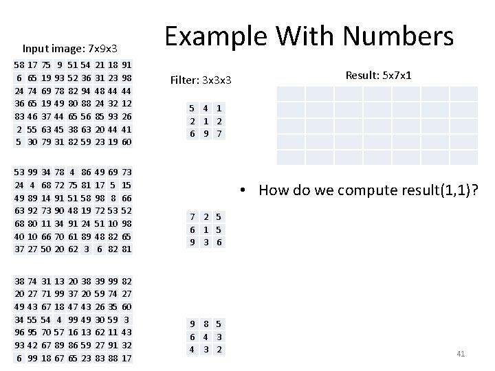 Example With Numbers Input image: 7 x 9 x 3 58 6 24 36