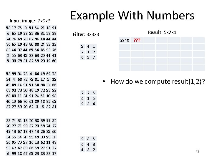 Example With Numbers Input image: 7 x 9 x 3 58 6 24 36