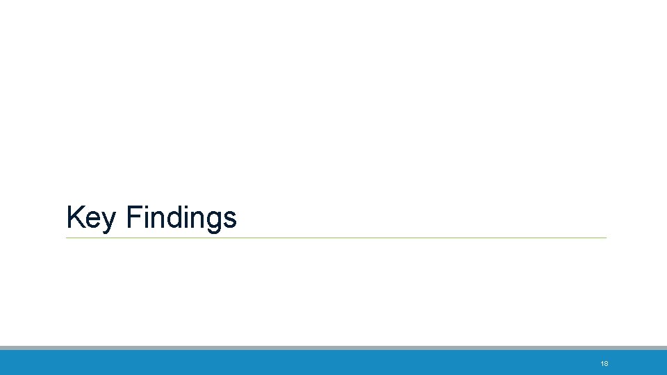 Key Findings 18 