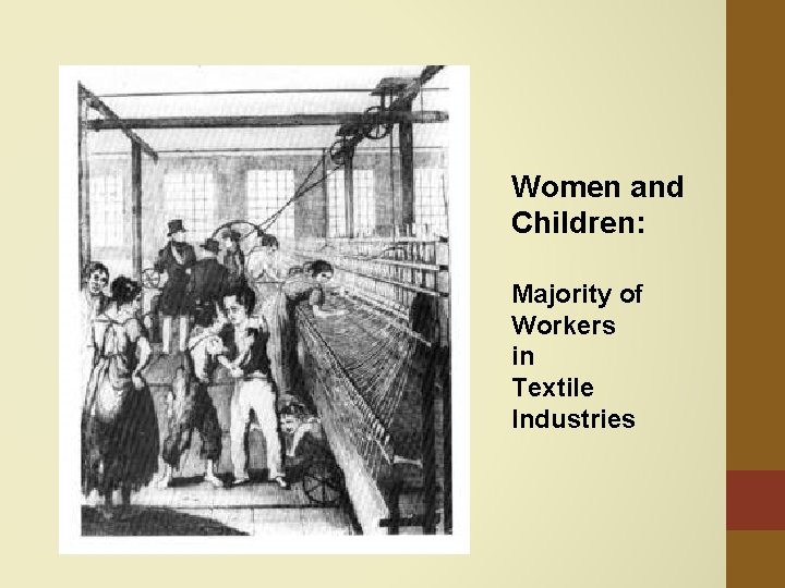 Women and Children: Majority of Workers in Textile Industries 