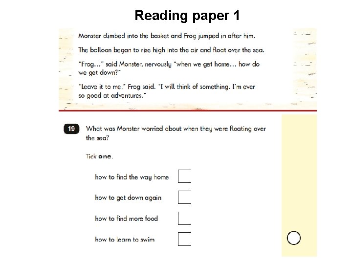 Reading paper 1 