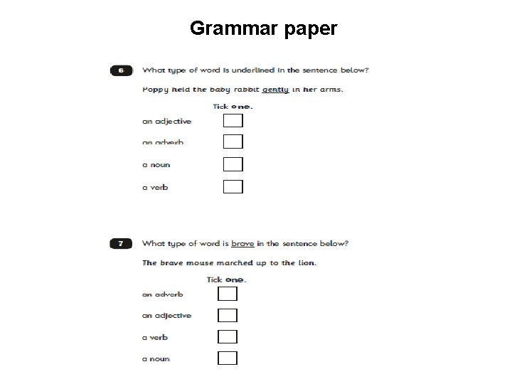 Grammar paper 