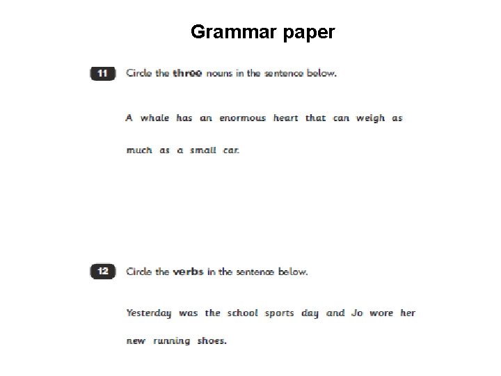 Grammar paper 