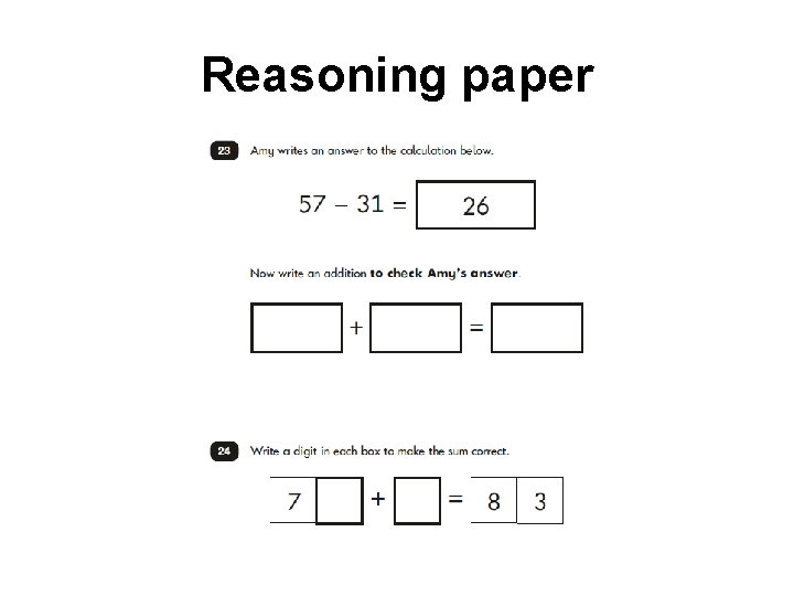 Reasoning paper 