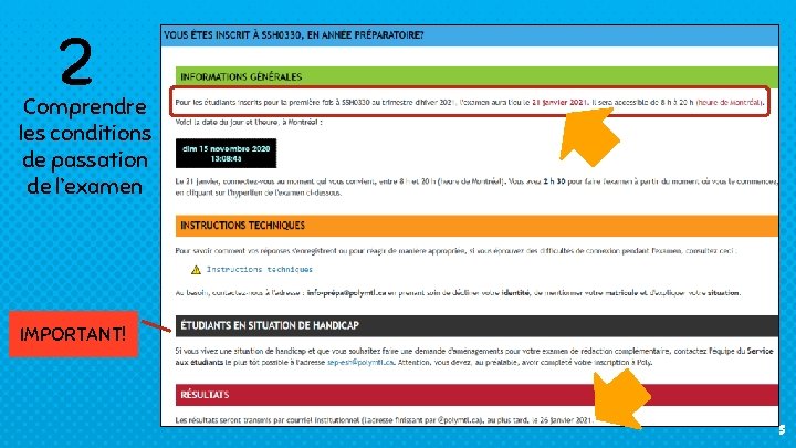 2 Comprendre les conditions de passation de l’examen IMPORTANT! 5 