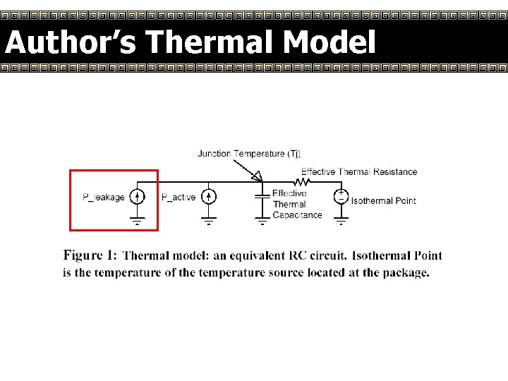 Author’s Thermal Model 