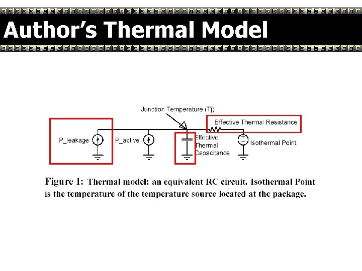 Author’s Thermal Model 