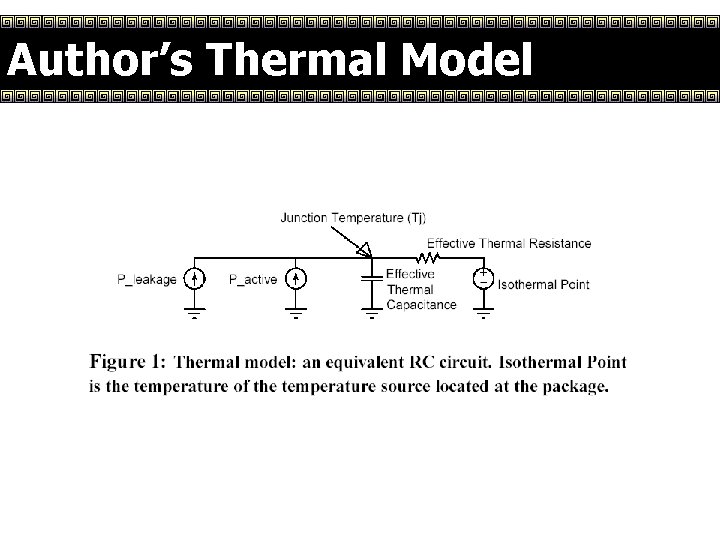 Author’s Thermal Model 