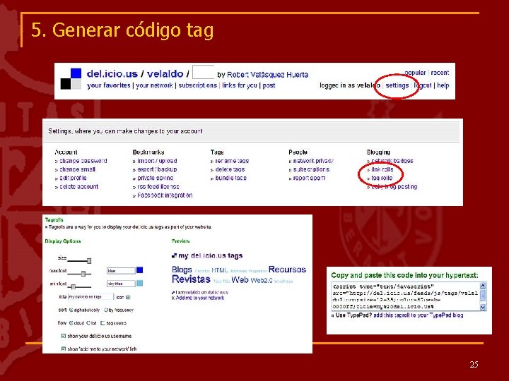 5. Generar código tag 25 