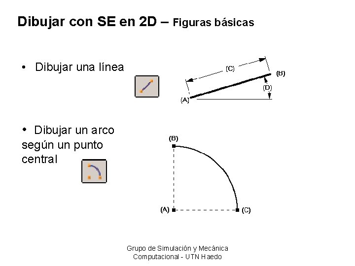 Dibujar con SE en 2 D – Figuras básicas • Dibujar una línea •