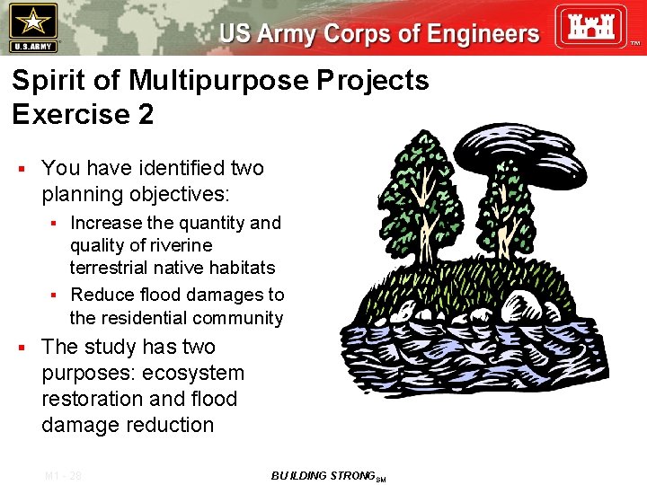 Spirit of Multipurpose Projects Exercise 2 § You have identified two planning objectives: §