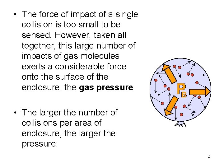  • The force of impact of a single collision is too small to