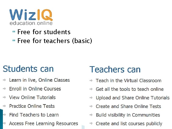  Free for students Free for teachers (basic) 