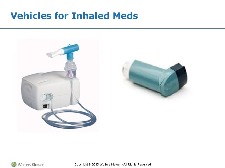 Vehicles for Inhaled Meds Copyright © 2015 Wolters Kluwer • All Rights Reserved 