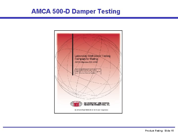 AMCA 500 -D Damper Testing Product Rating- Slide 15 