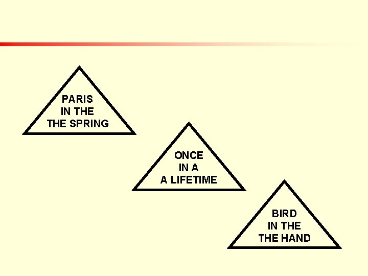 PARIS IN THE SPRING ONCE IN A A LIFETIME BIRD IN THE HAND PARIS IN THE SPRING ONCE IN A A LIFETIME BIRD IN THE HAND