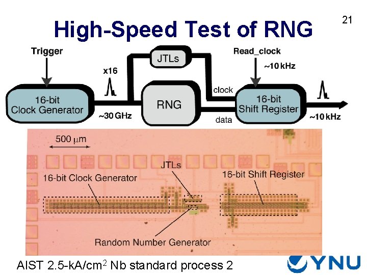 High-Speed Test of RNG AIST 2. 5 -k. A/cm 2 Nb standard process 2