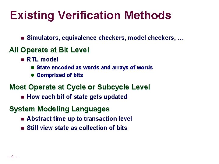 Method Verification Simpol System Modeling and Formal Verification with UCLID Randal