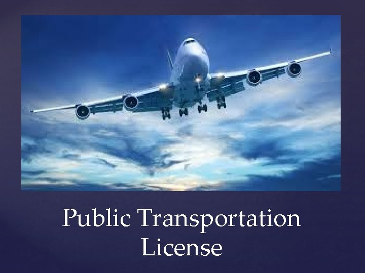 Public Transportation License 