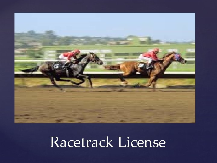 Racetrack License 