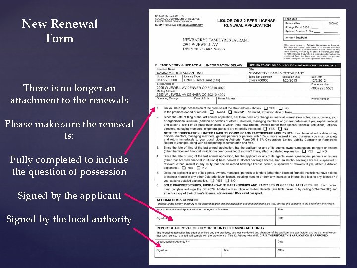 New Renewal Form There is no longer an attachment to the renewals Please make