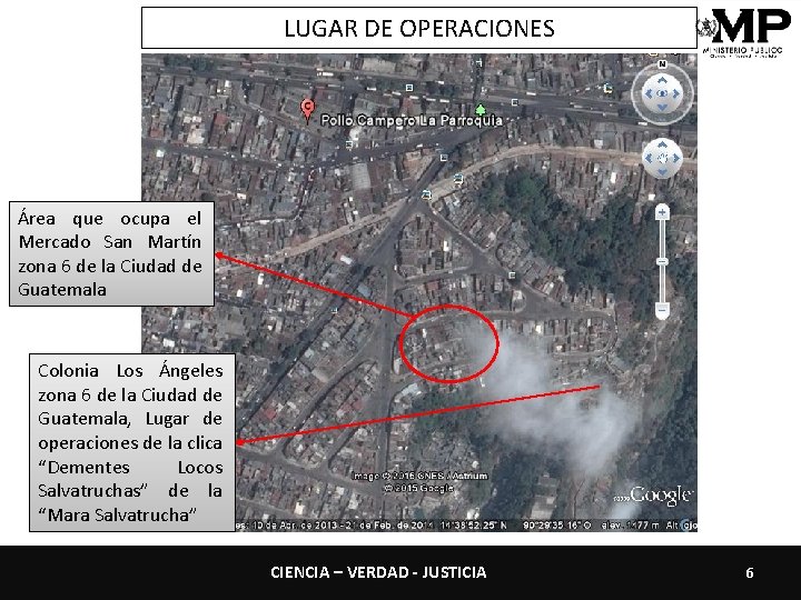 LUGAR DE OPERACIONES Área que ocupa el Mercado San Martín zona 6 de la