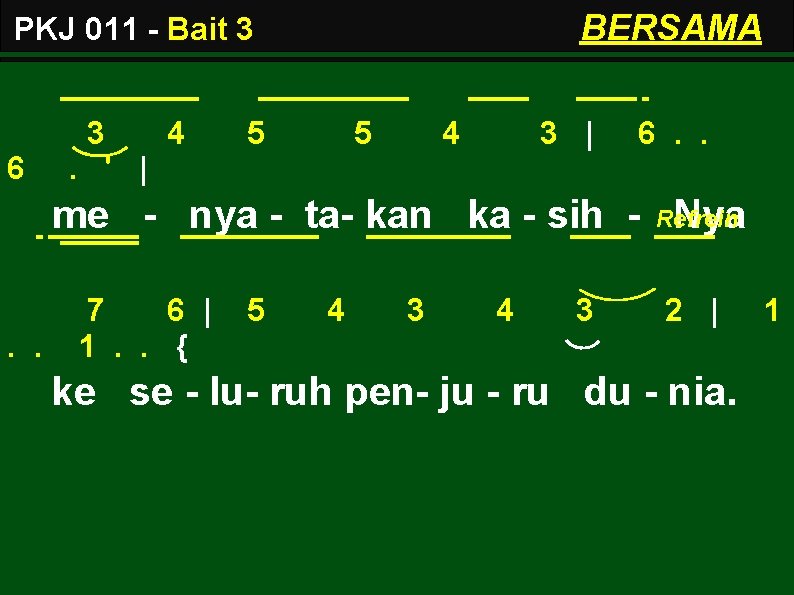 BERSAMA PKJ 011 - Bait 3 3 6 4 5 5 4 3 |