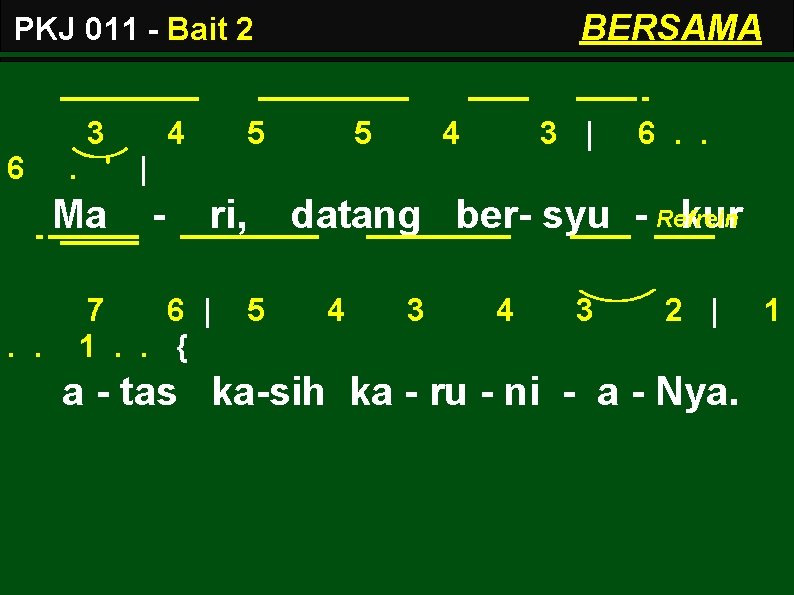 BERSAMA PKJ 011 - Bait 2 3 6 5 5 4 3 | 6.