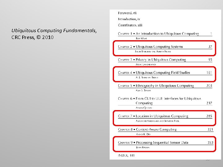 Ubiquitous Computing Fundamentals, CRC Press, © 2010 55 