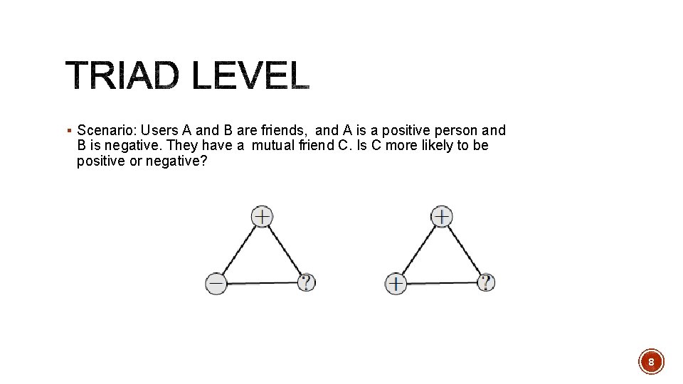§ Scenario: Users A and B are friends, and A is a positive person