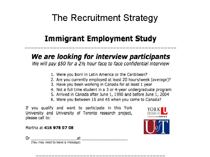 The Recruitment Strategy 