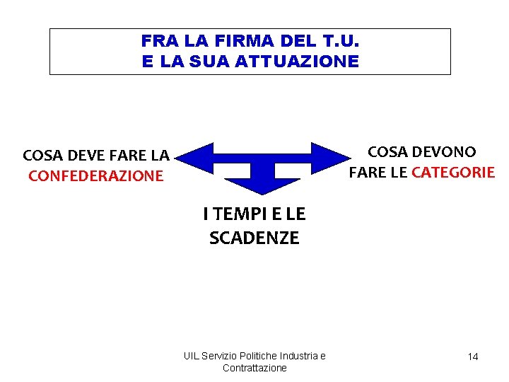 FRA LA FIRMA DEL T. U. E LA SUA ATTUAZIONE COSA DEVONO FARE LE