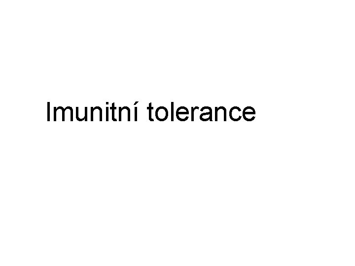 Imunitní tolerance 