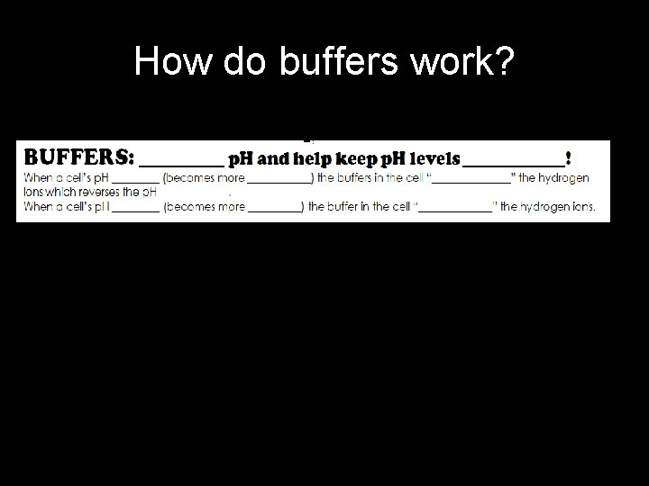 How do buffers work? 