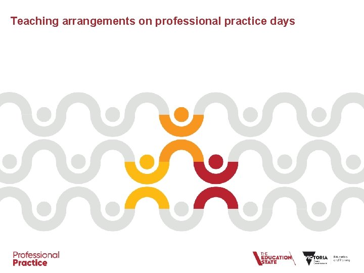 Teaching arrangements on professional practice days 