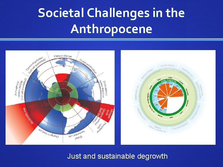 Societal Challenges in the Anthropocene Just and sustainable degrowth 