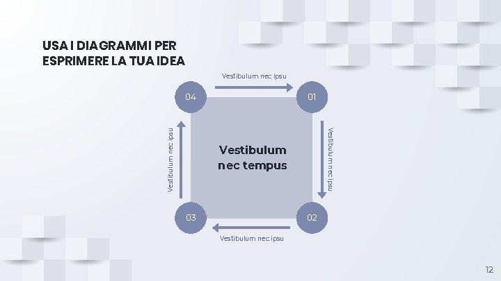 USA I DIAGRAMMI PER ESPRIMERE LA TUA IDEA Vestibulum nec ipsu 01 Vestibulum nec